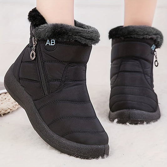 bottines d'hiver avec doublure en fausse fourrure